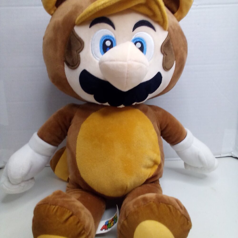 Super Mario Brothers Mario Raccoon Plush Toy 24" 2021 - Picture 3 of 14